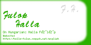 fulop halla business card